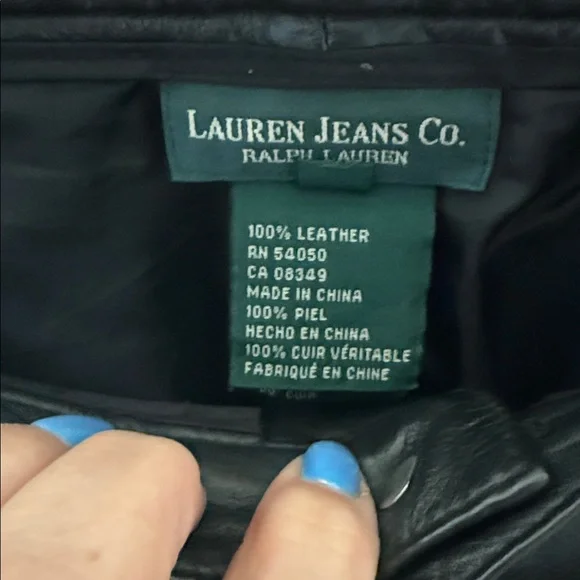 Lauren Jean Co Vintage 2001 Black Leather Boot Cut Pants